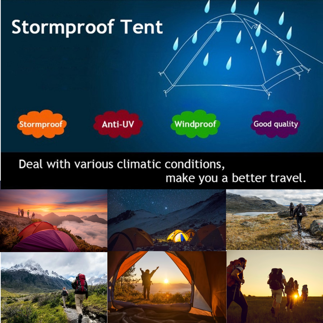 超軽量二人用テント ハイカー向け 全天候防水 携帯性抜群 快適設営 初心者にも使いやすい 風雨を防ぐオールシーズン対応 登山対応