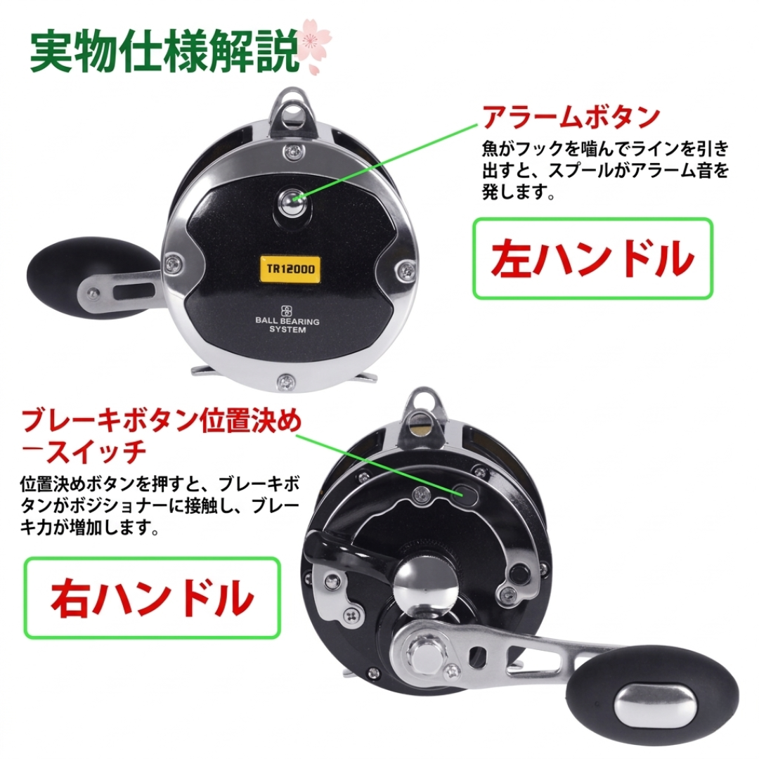 【究極のパワー】Sakamping Molla シーモンスター | 最大ドラグ力30kg・大物専用ベイトリール | ソルトウォーター対応・超剛性アルミボディ | ジギング・トローリング・深場釣り | 安心の1年保証付