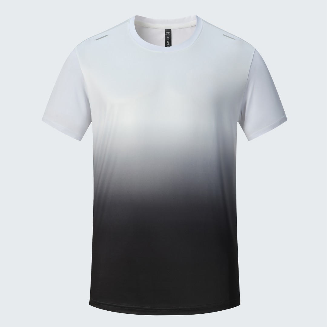 メンズ グラデーション パフォーマンスTシャツ 吸汗速乾 高通気 アスリート向け 快適フィット 強化トレーニングパートナー 必携