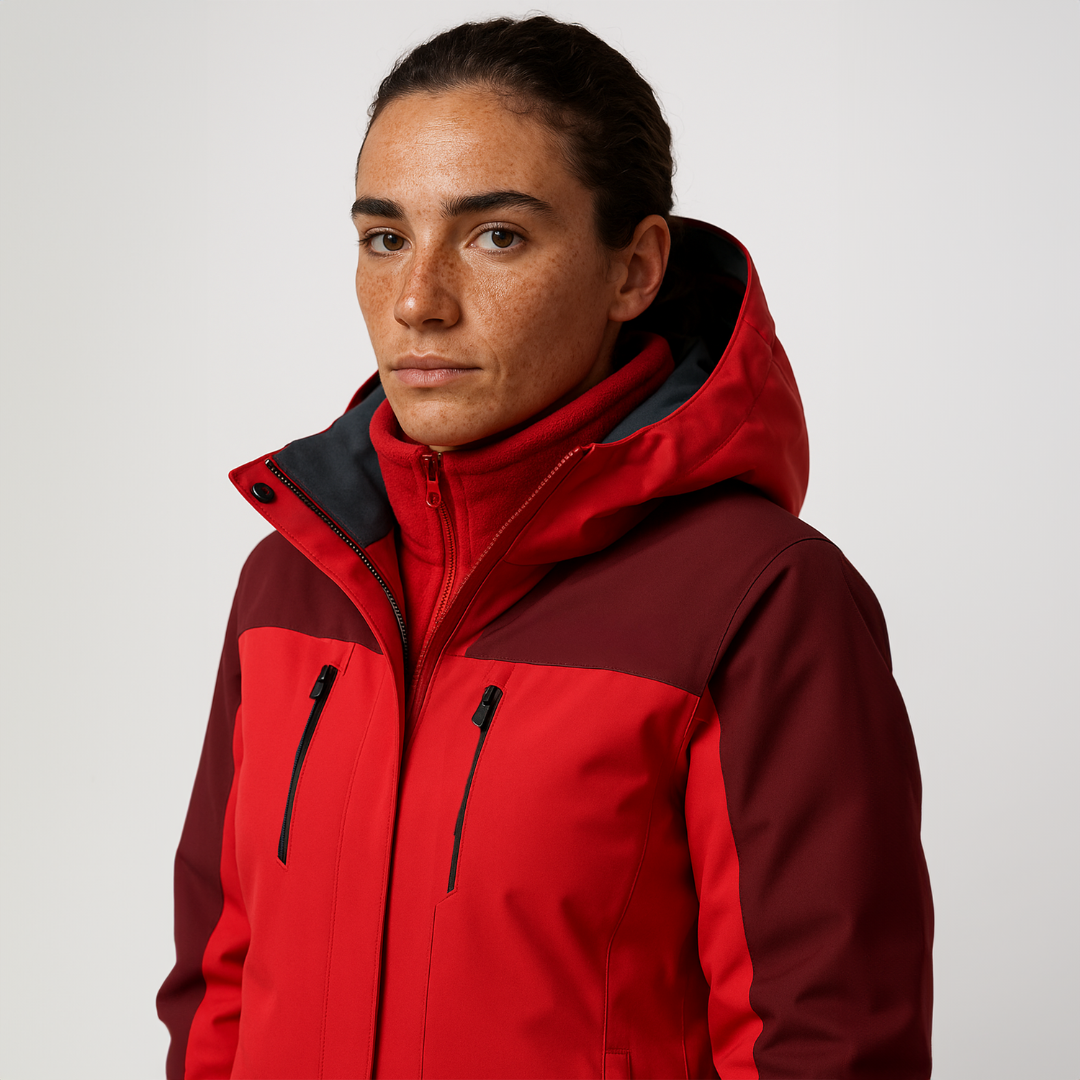 Thermal Shield レディース 3イン1 防水フリースライナー付き ジャケット 女性用 保温性と快適性 外ポケット3つ 内ポケット搭載