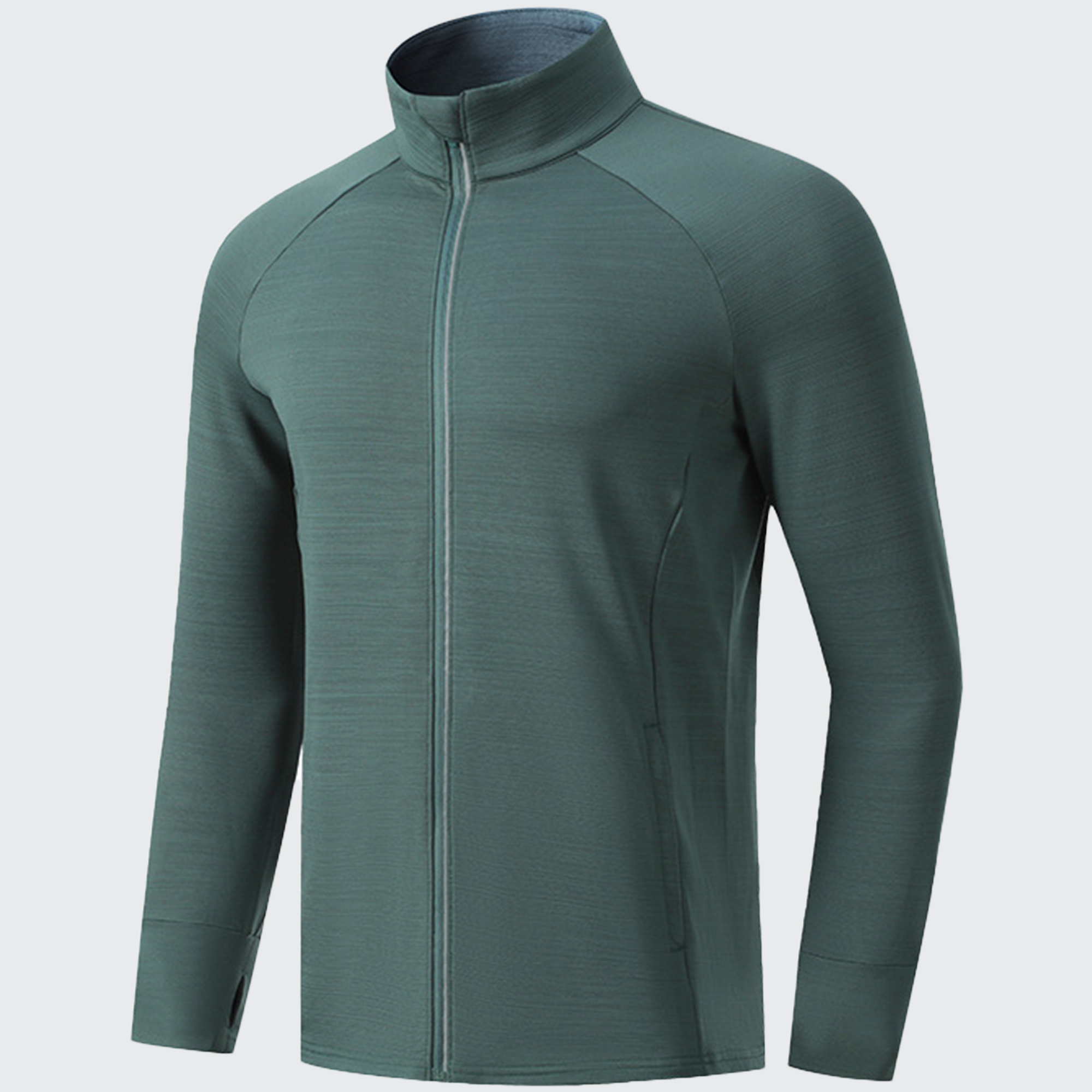 クイックステップ メンズ ベースレイヤー ハイカラー UVプロテクション サムホール スマートウォッチ対応 快適フィット アウトドア向け 高機能