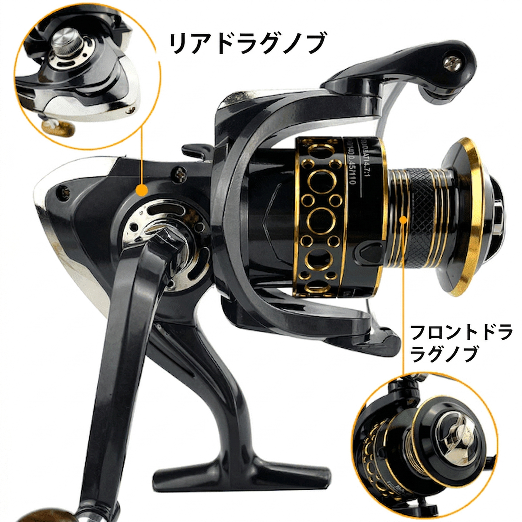 【2026年最新プロ仕様】圧倒的な巻き心地。Sakamping Gold Sharking 高性能スピニングリール | 驚異のドラグ力・超スムーズな回転 | 黄金の輝きと高耐久性を両立 | 海釣り・淡水・遠投に最適 | 今だけ1年保証付
