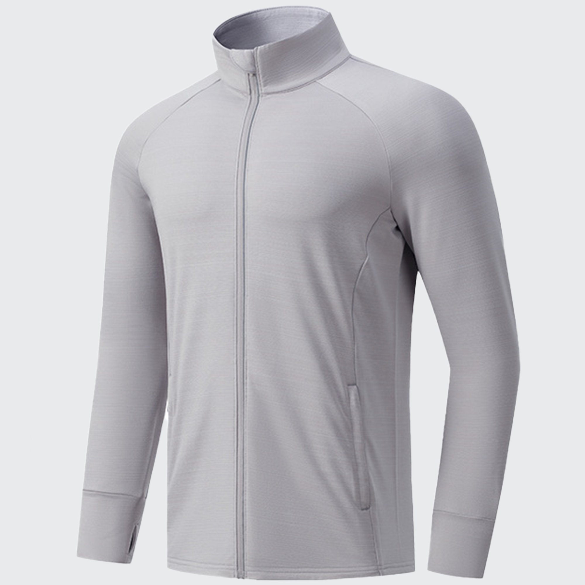 クイックステップ メンズ ベースレイヤー ハイカラー UVプロテクション サムホール スマートウォッチ対応 快適フィット アウトドア向け 高機能