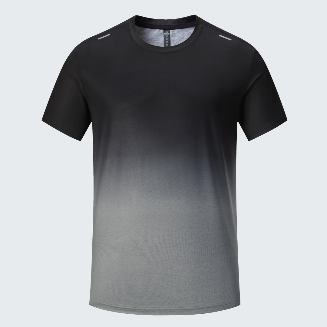 メンズ グラデーション パフォーマンスTシャツ 吸汗速乾 高通気 アスリート向け 快適フィット 強化トレーニングパートナー 必携