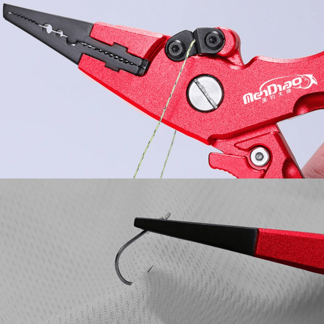 【プロの必需品】Sakamping フィッシングプライヤー＆フィッシュグリップ セット | 高耐食性アルミ合金・ステンレス製 | PEラインカッター・スプリットリング対応 | 安全ストラップ付 | 1年保証付