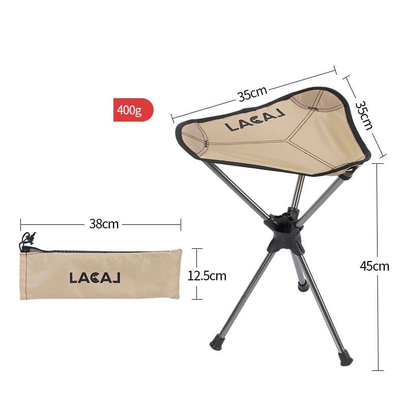 Banco Portátil Ultraleve Giratório 360° - Folding [Camping - Móveis - Cadeira] 02 - Banco Portátil Ultraleve - Folding Pescamping Cáqui 