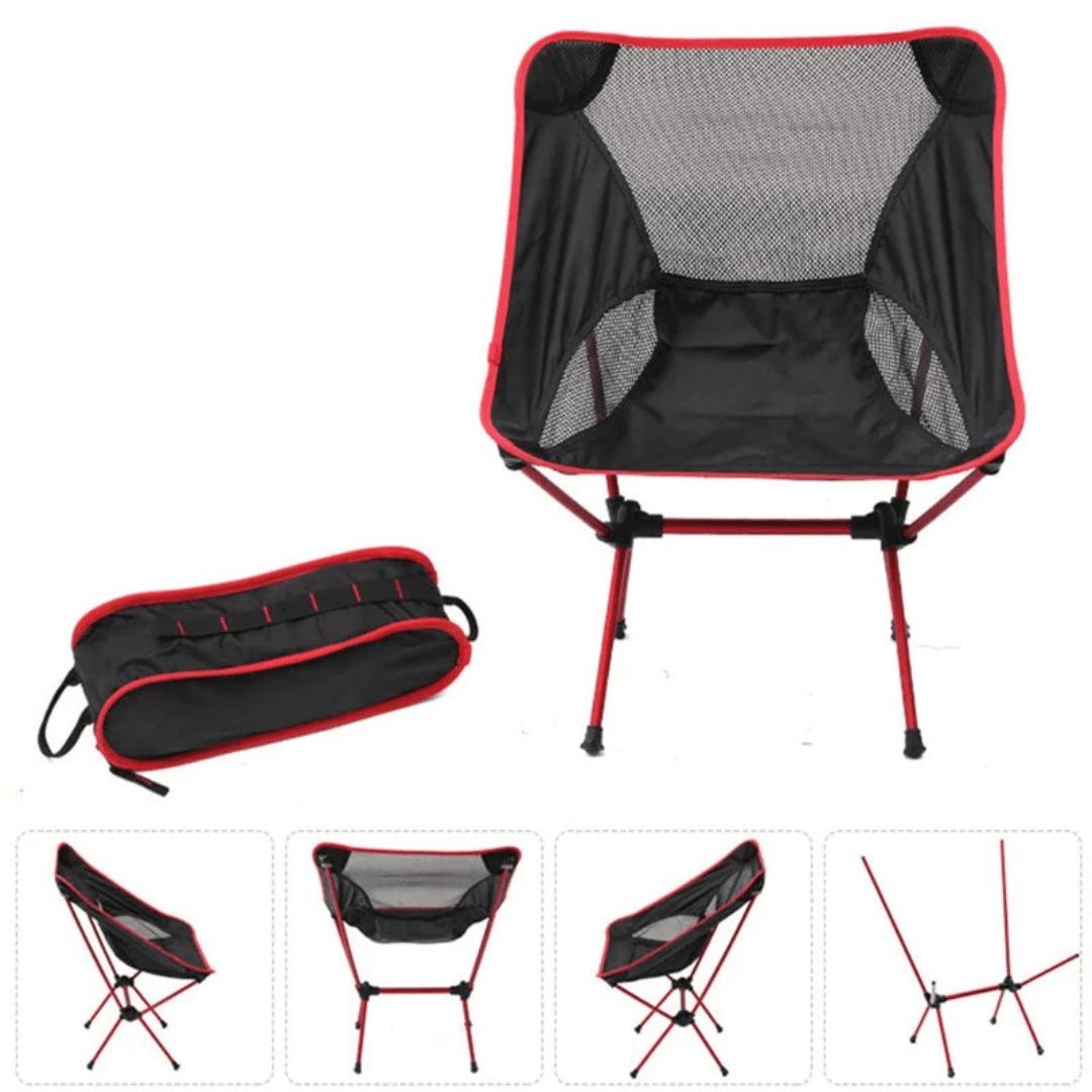 Cadeira Ultraleve Portátil - Folding [Camping - Móveis - Cadeira] 01 - Cadeira Ultraleve Portátil - Folding Pescamping Vermelho China 