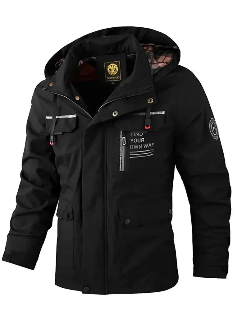 Casaco impermeável inverno outdoor - Leduntino [Vestuário - Jaquetas e Casacos - Casacos] 03 - Casaco impermeável inverno outdoor - Leduntino Pescamping XGG Preto 