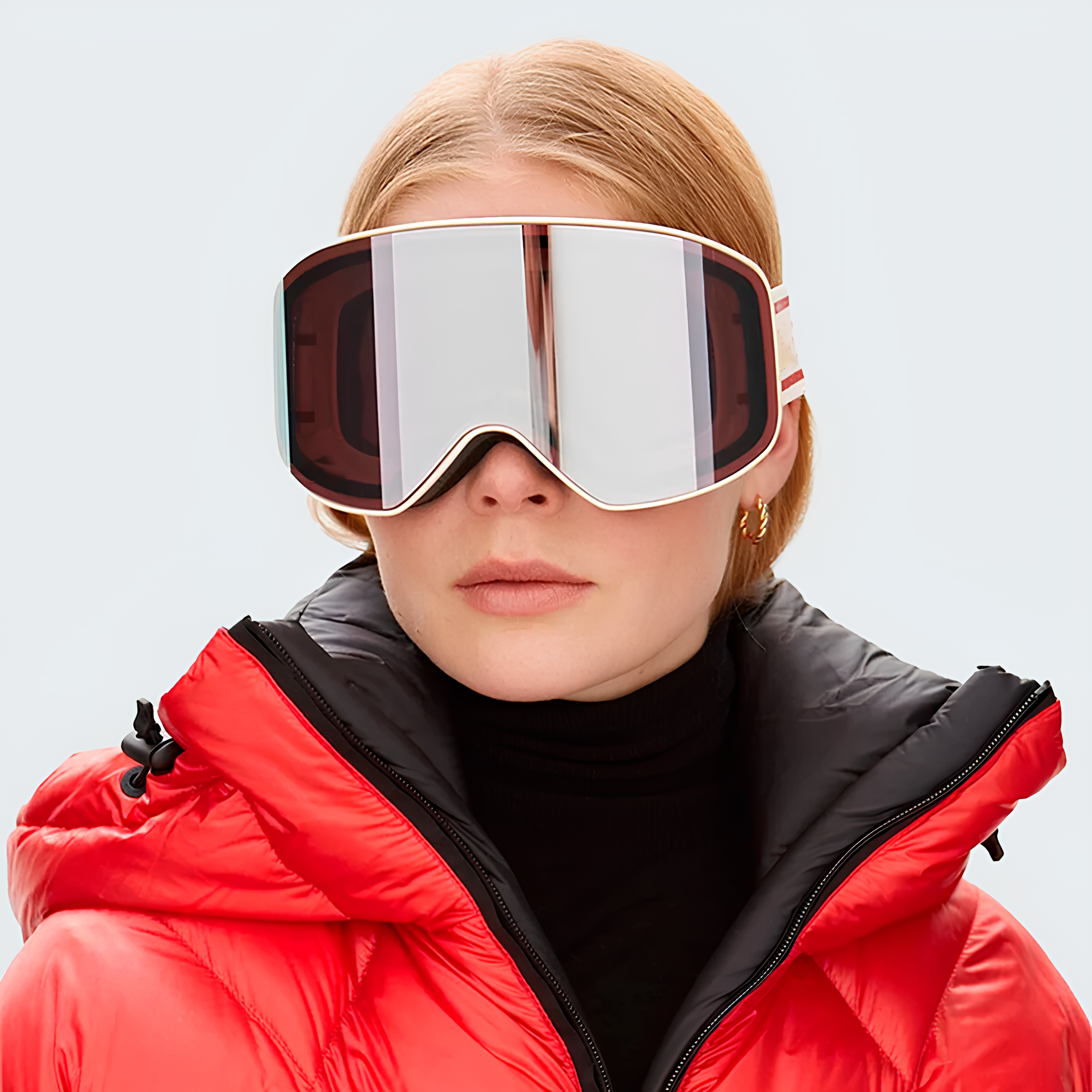 女性用ノルディックゴーグル UV400+ 保護とフェミニンデザイン 雪山スノースポーツ対応 スタイリッシュ高機能 高い視界と快適フィット