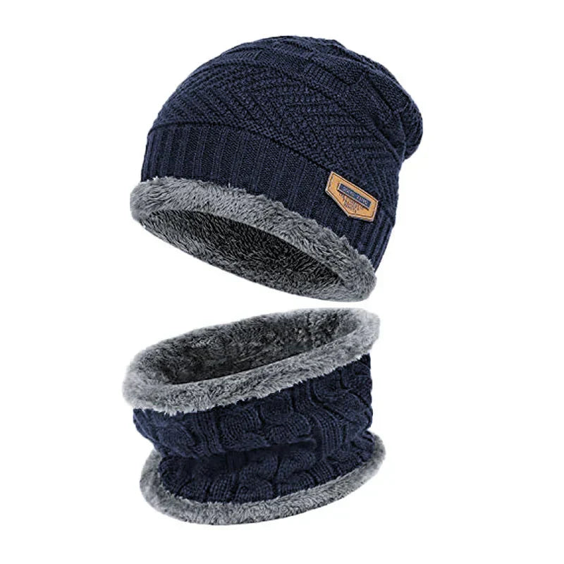 Gorro de malha grossa + Balaclava - Loritta [Vestuário - Acessórios - Gorros] 01 - Gorro de malha grossa + Balaclava - Loritta Pescamping Azul Marinho 