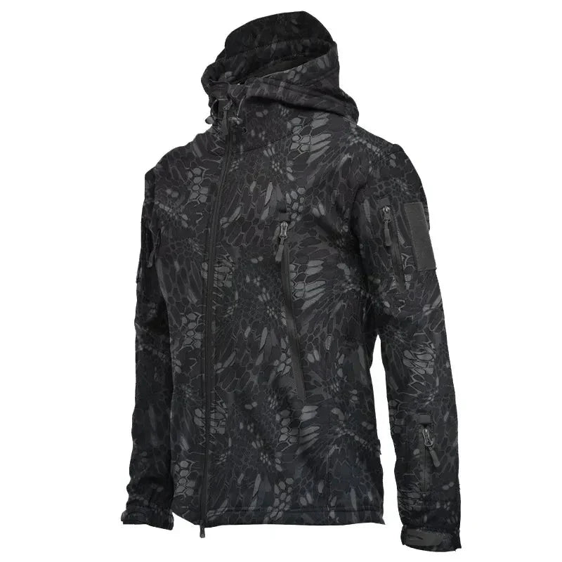 Jaqueta Tática - SoftShell [Vestuário - Jaquetas - Jaqueta] 01 - Jaqueta Tática - SoftShell Pescamping Black Snake P 