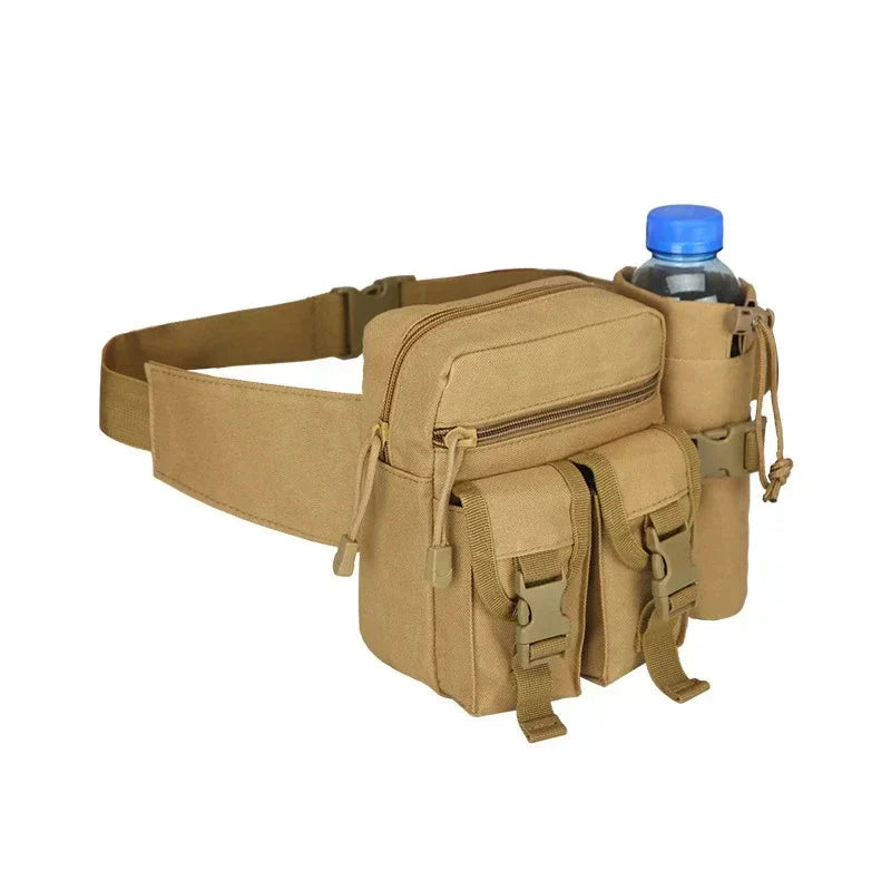 Pochete bolsa de cintura Militar - Outdoor [Camping - Mochilas & Bags - Bags e Pochetes] 01 - Pochete bolsa de cintura Militar - Outdoor Pescamping Cáqui 